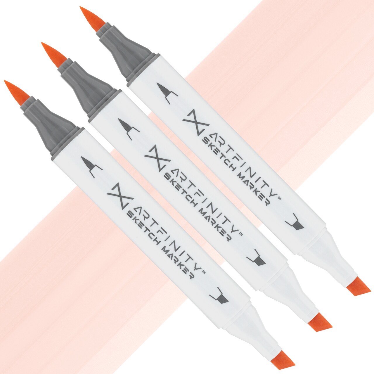 Artfinity Sketch Marker Sets - Set of 3 - Pinkish Vanilla R8-2, Vibrant, Professional, Dye-Based Alcohol Markers for Artists, Drawing, Travel, & More